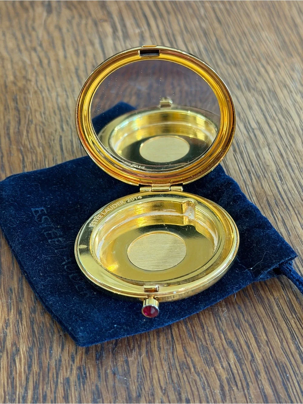 Estee Lauder Vintage Gold “Cheers” Mini Compact Powder Case